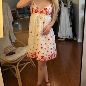 Naf naf white floral mini dress